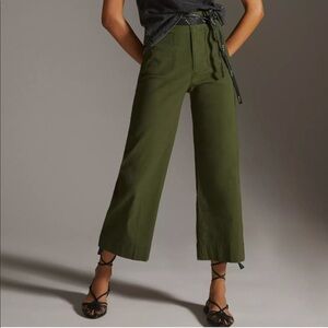 Anthropologie Maeve Colette Crop Green